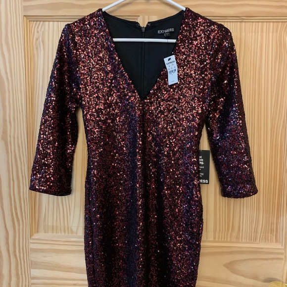 Express Sequin Party Dress - Picture 3 of 6